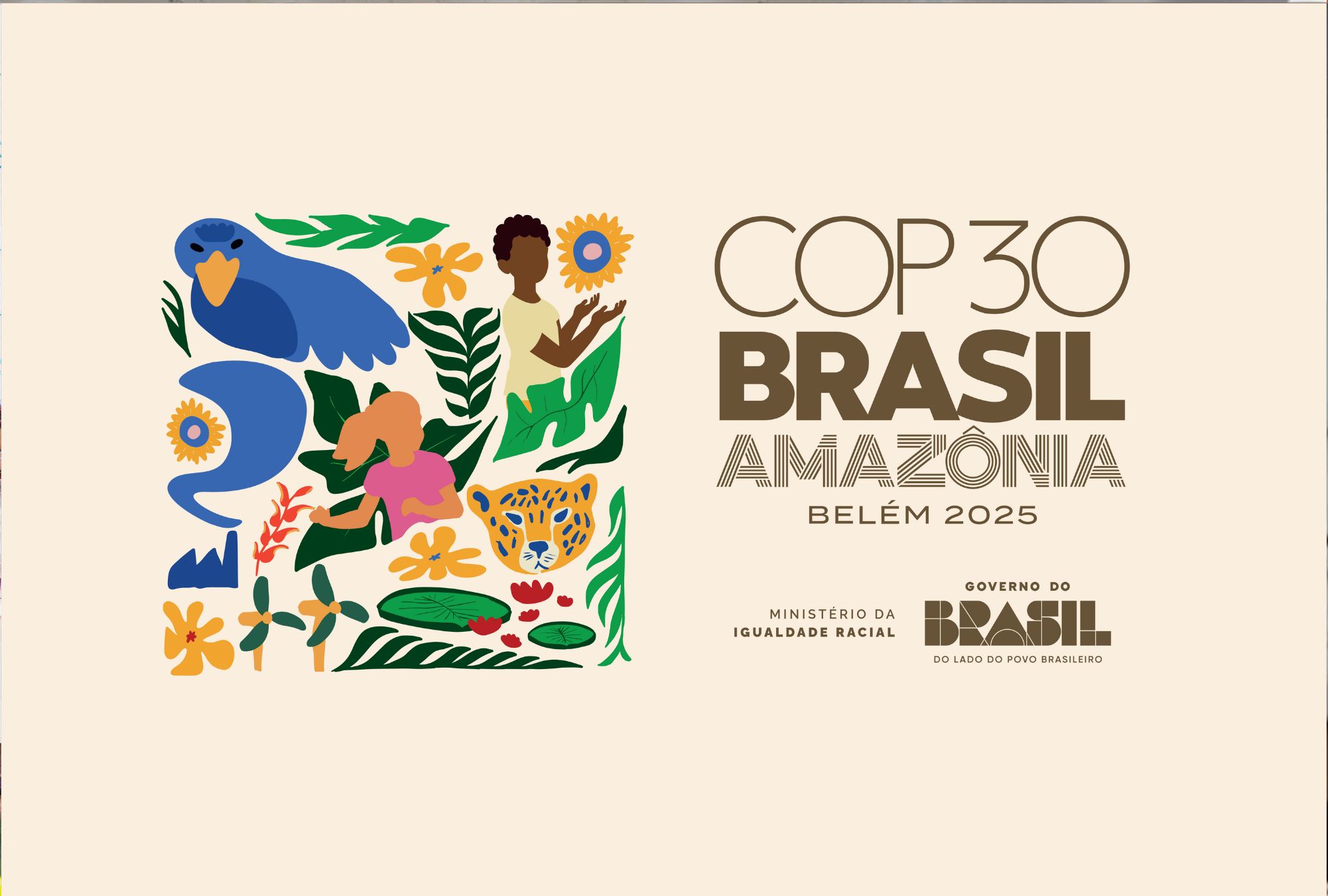 Ilustração oficial da COP30 no Brasil.